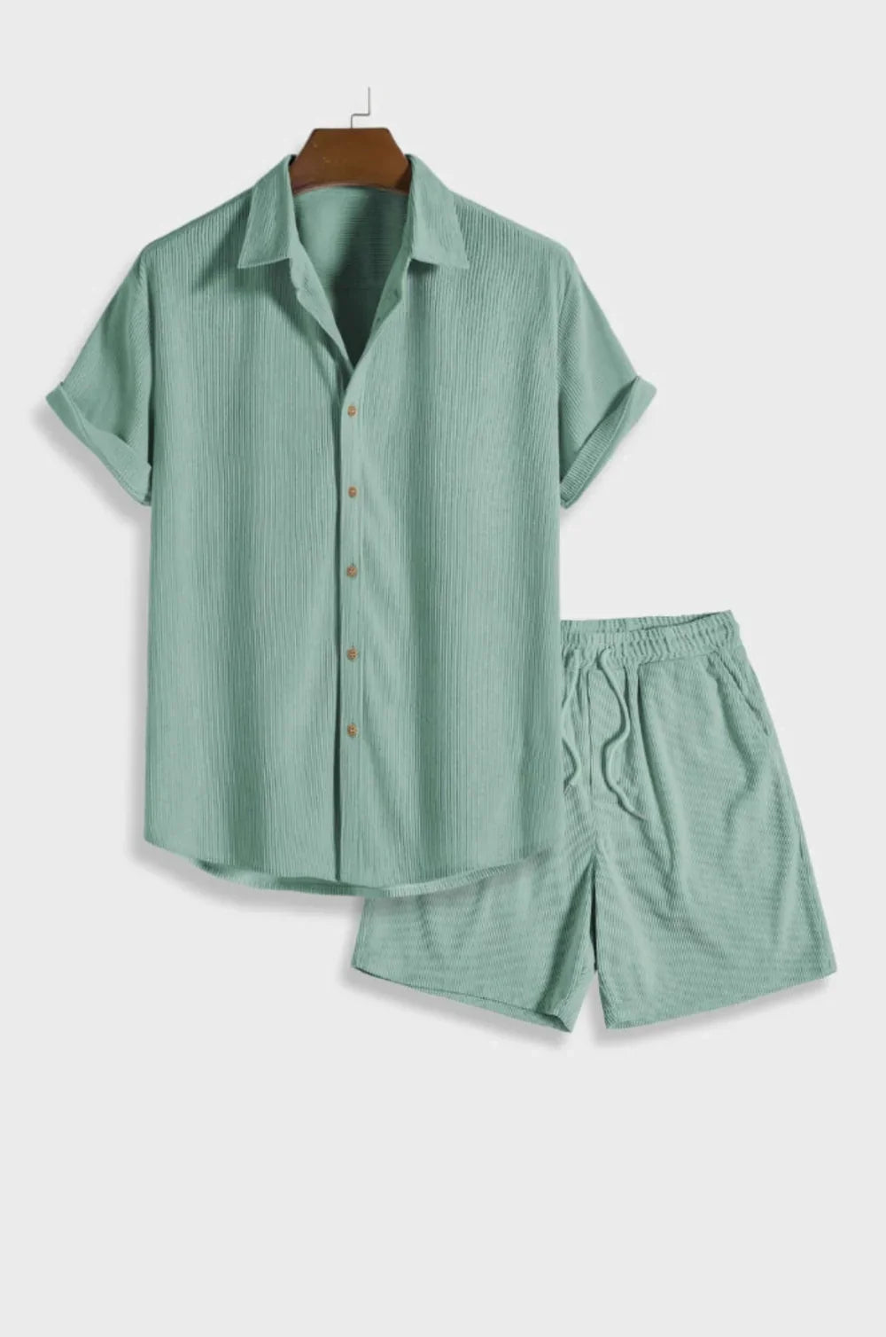 Enzo — Conjunto Camisa y Short Textura Canalé