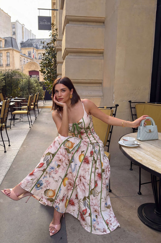 Lea — Vestido Corsé Estampado Floral