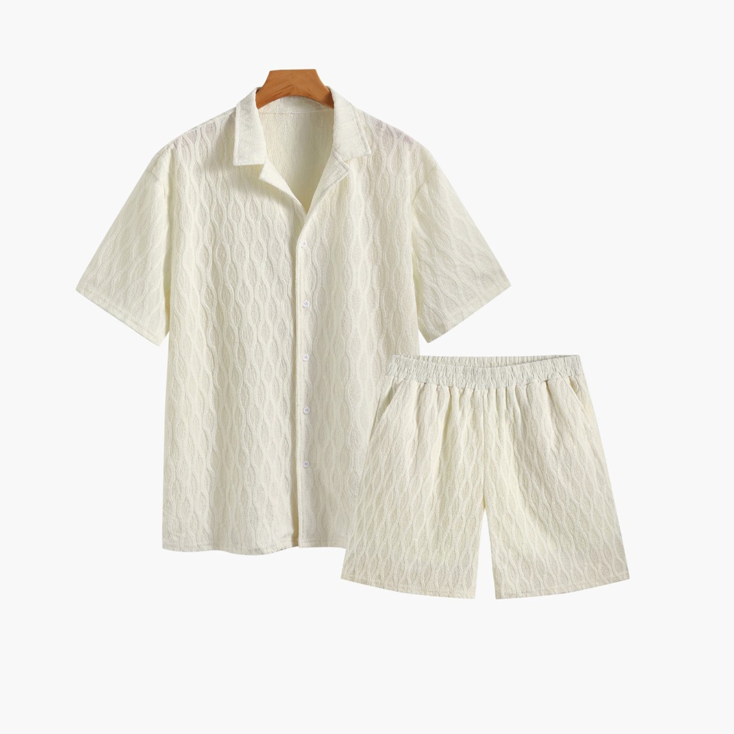 Iván — Conjunto Camisa y Short Textura Jacquard