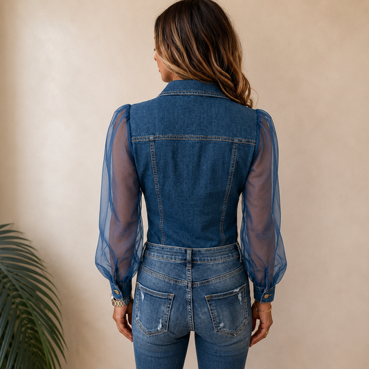 Justine — Blusa Efecto Vaquero