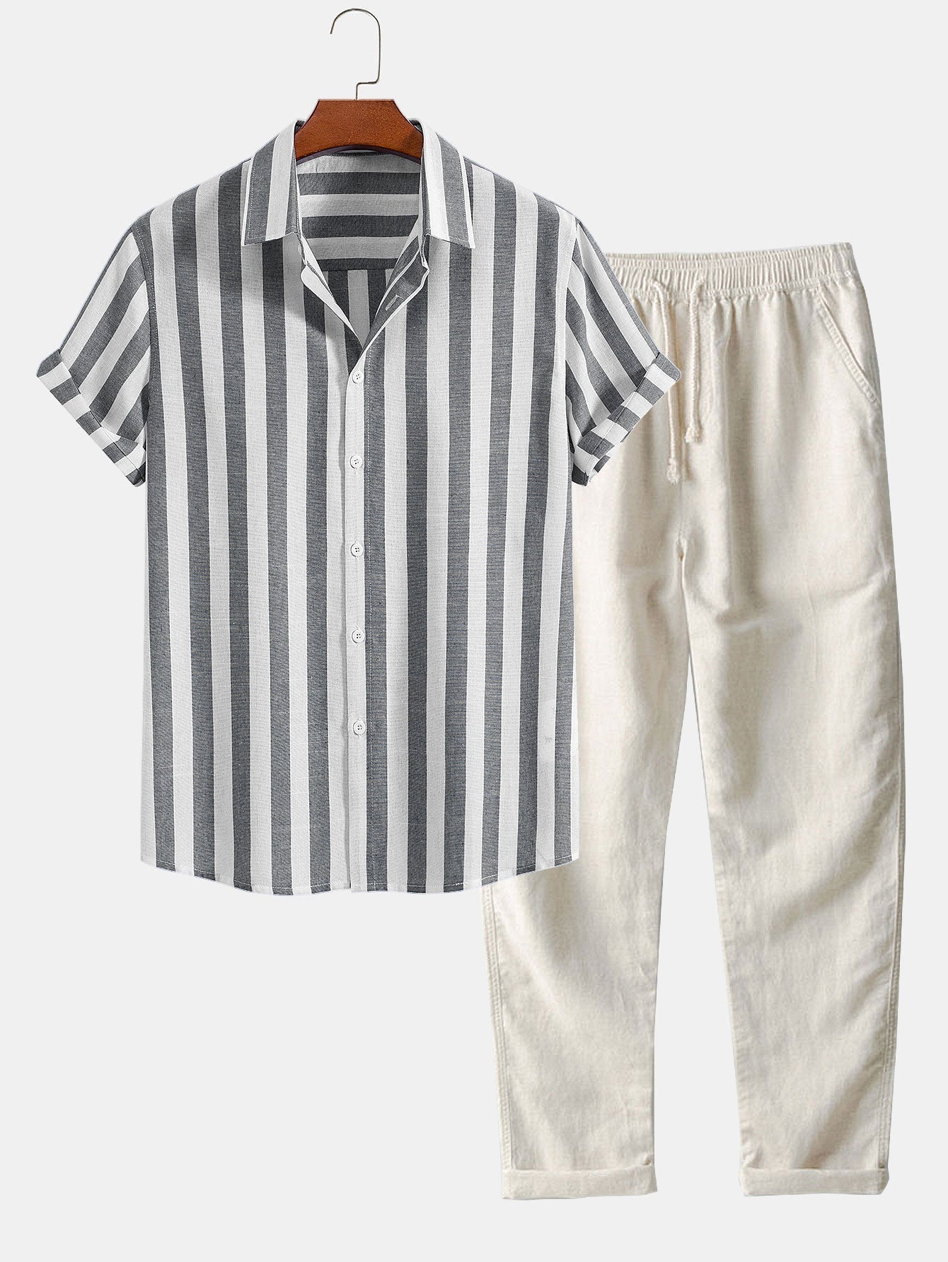 Alejandro — Conjunto Camisa Rayas y Pantalón