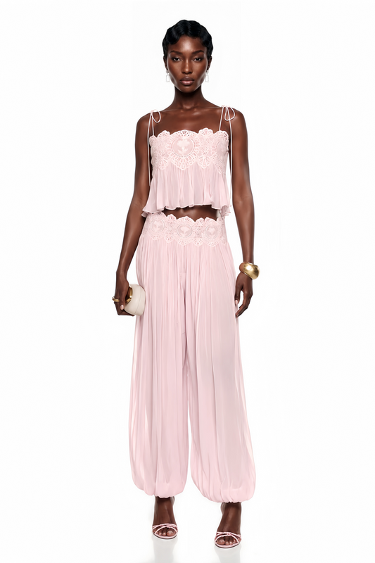 Kamila — Conjunto Top Volante y Pantalón Palazzo