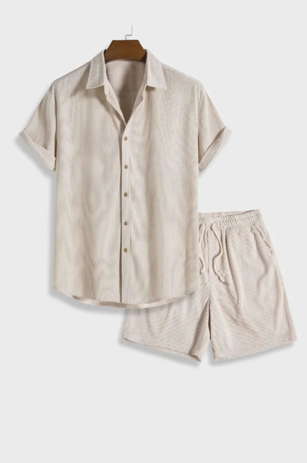 Enzo — Conjunto Camisa y Short Textura Canalé