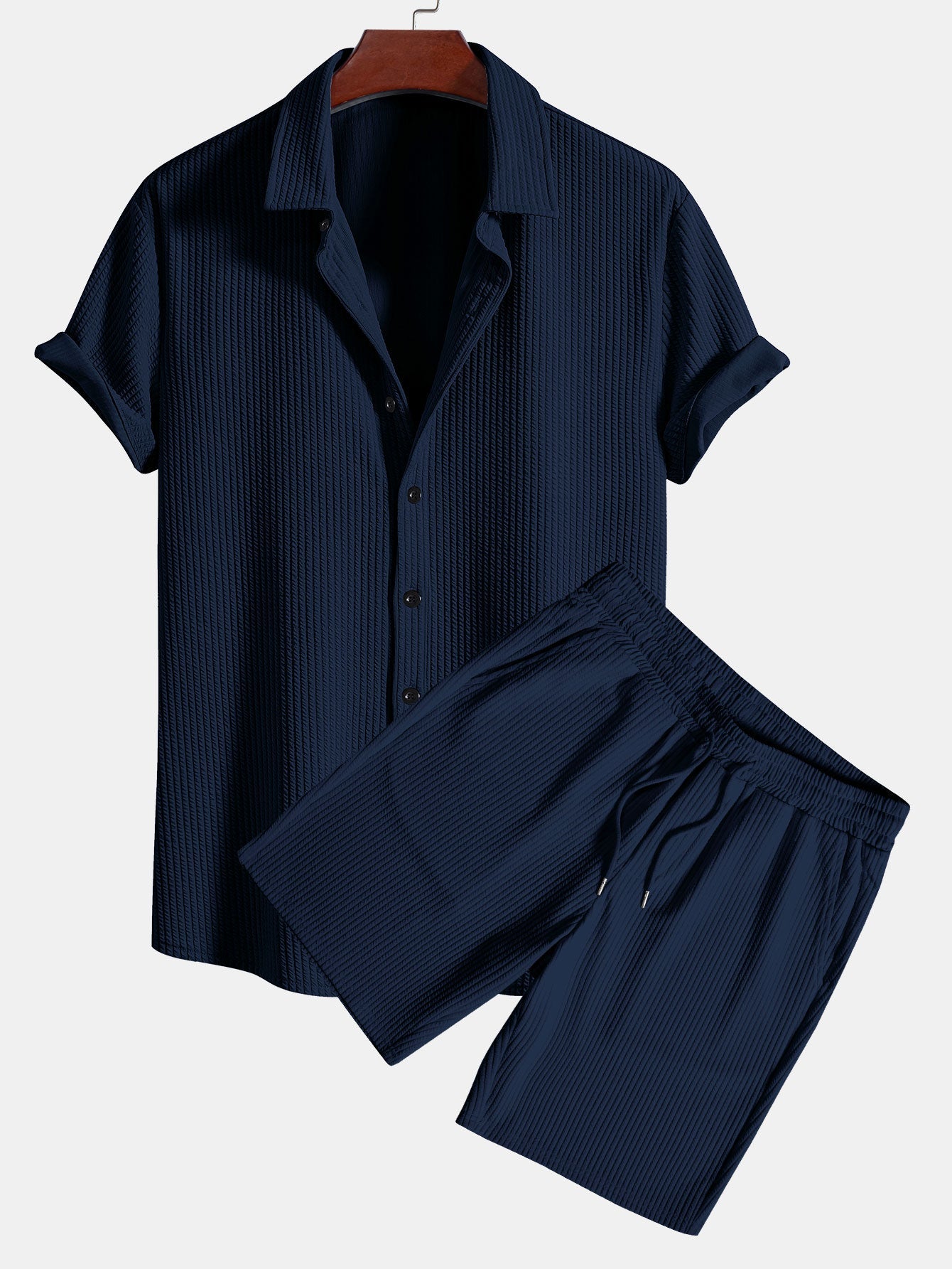 Joel — Conjunto Camisa y Short Textura Canalé
