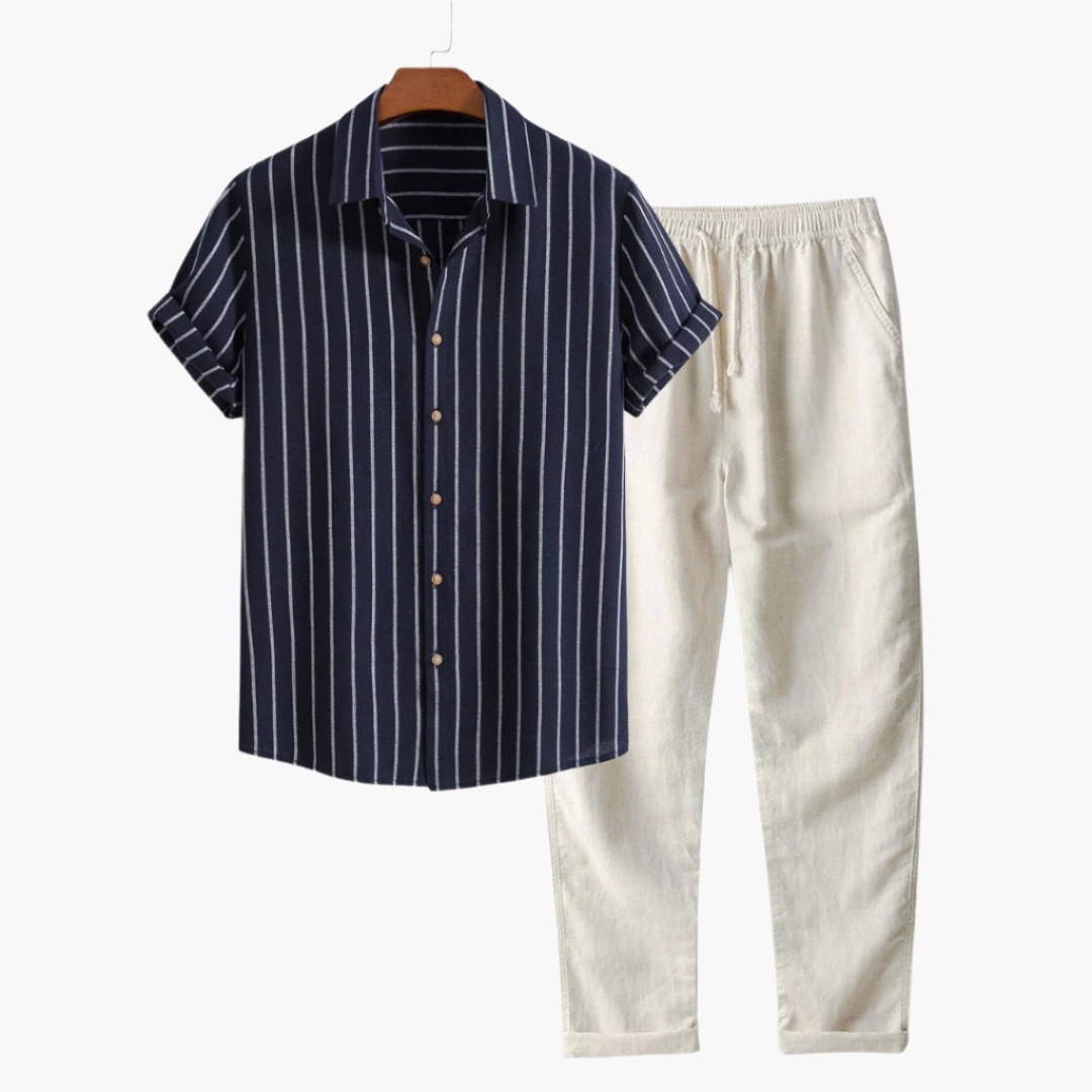 Gabriel — Conjunto Camisa Rayas y Pantalón