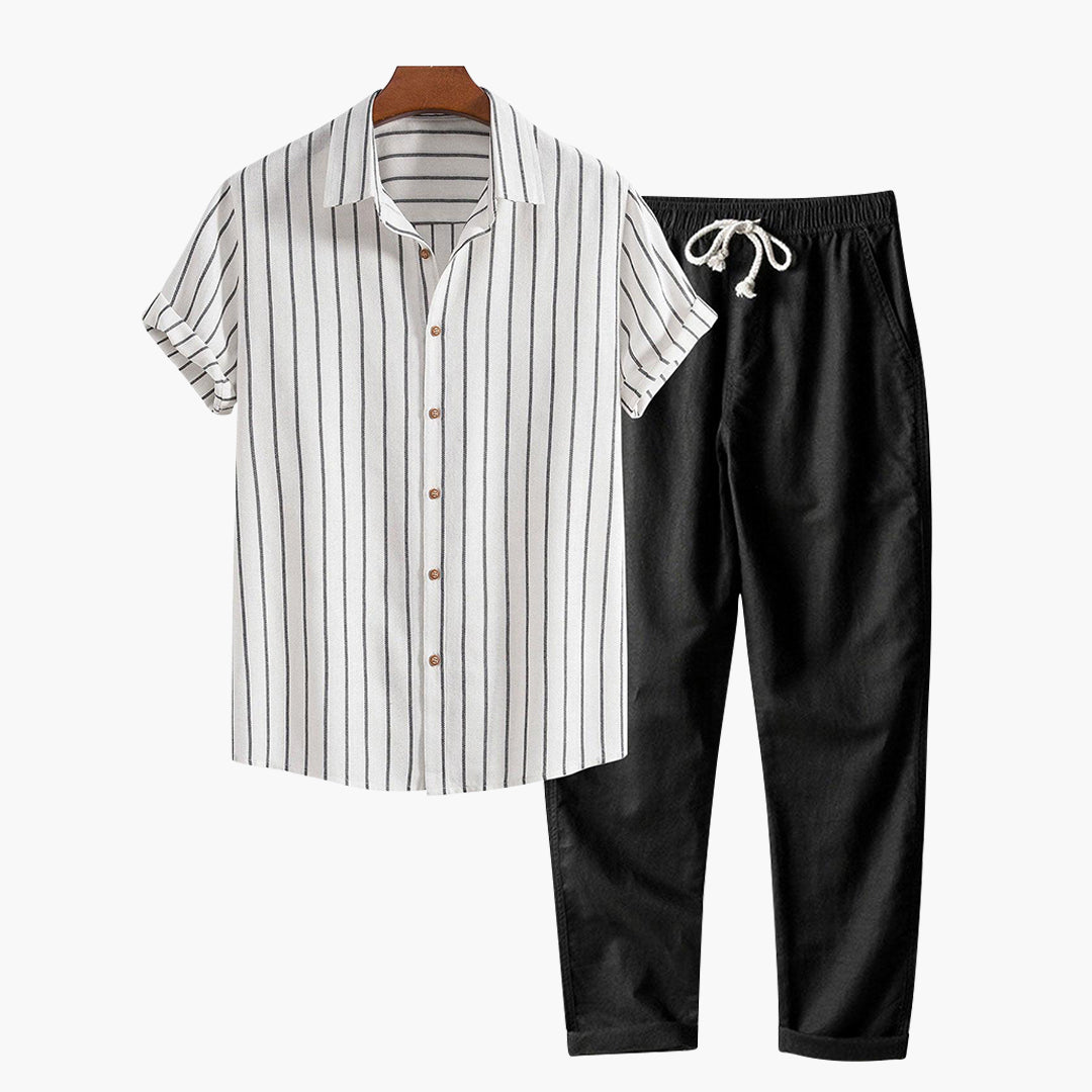 Gabriel — Conjunto Camisa Rayas y Pantalón