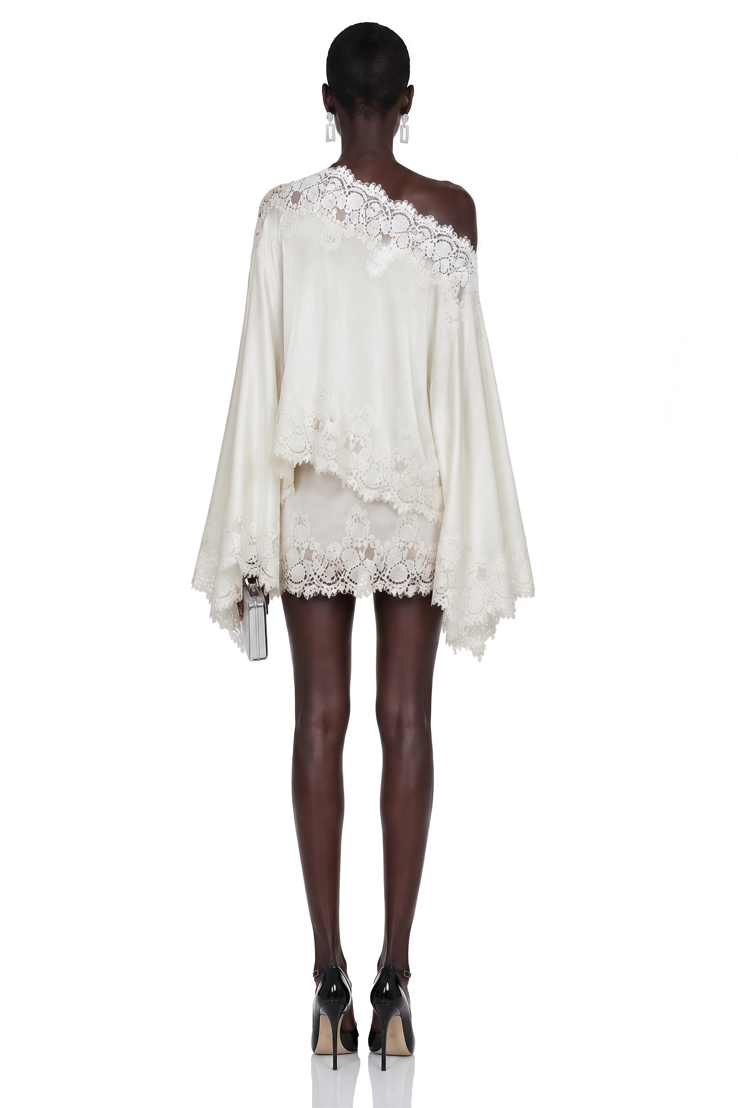 Aurora — Vestido Mini Encaje Asimétrico