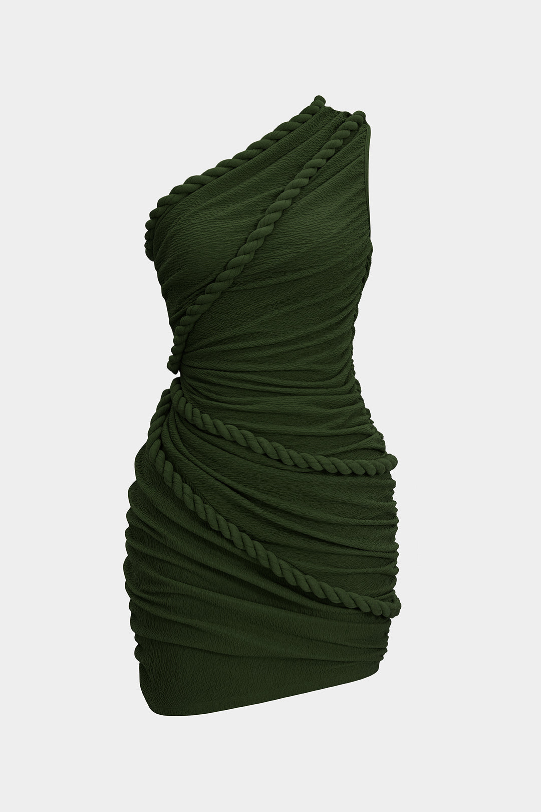 Amelia — Vestido Mini Asimétrico Drapeado