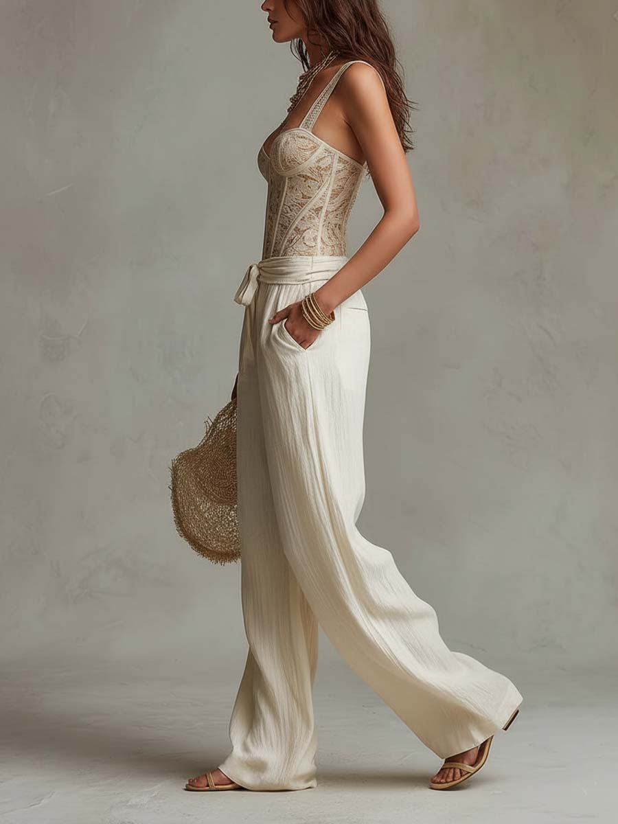 Alba — Conjunto Corsé y Pantalón Boho
