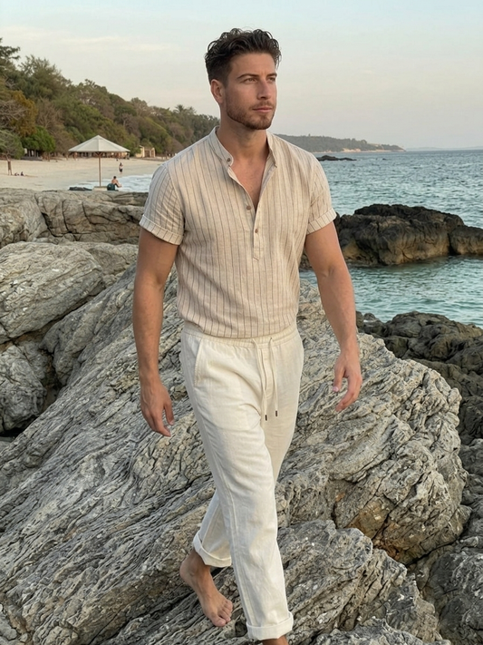 Cristian — Conjunto Camisa Rayas y Pantalón
