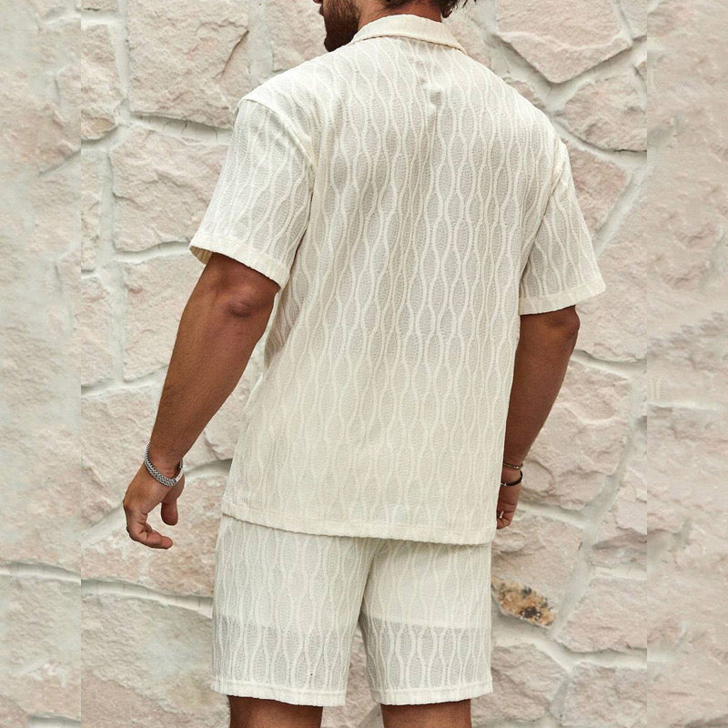 Iván — Conjunto Camisa y Short Textura Jacquard