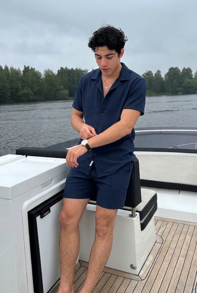 Joel — Conjunto Camisa y Short Textura Canalé
