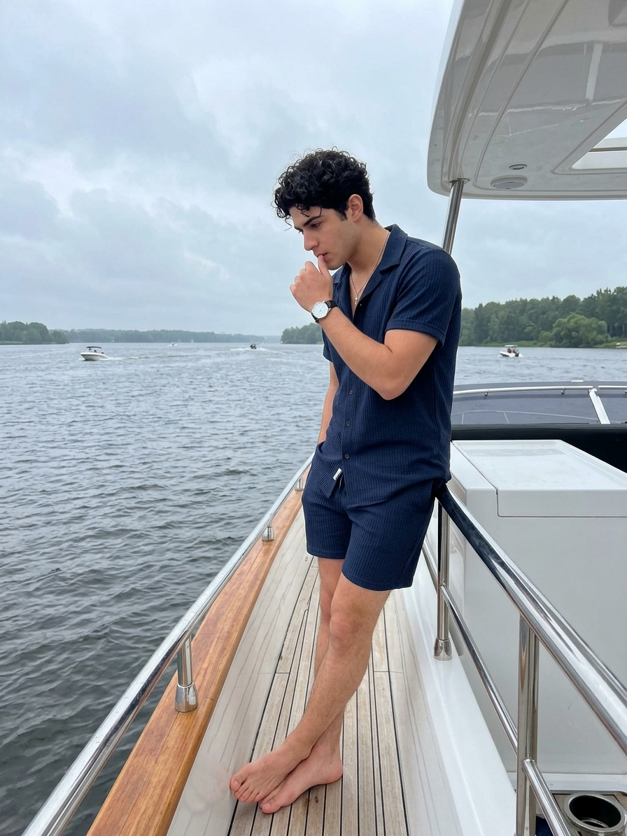 Joel — Conjunto Camisa y Short Textura Canalé