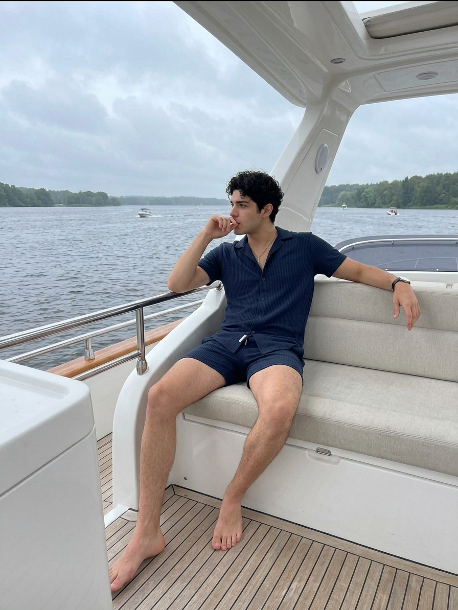 Joel — Conjunto Camisa y Short Textura Canalé