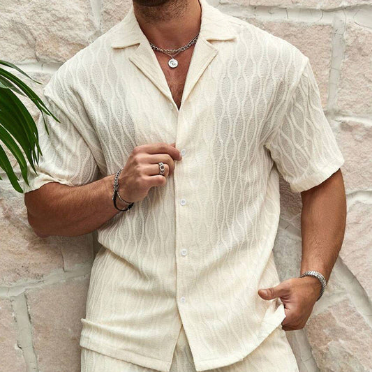 Iván — Conjunto Camisa y Short Textura Jacquard