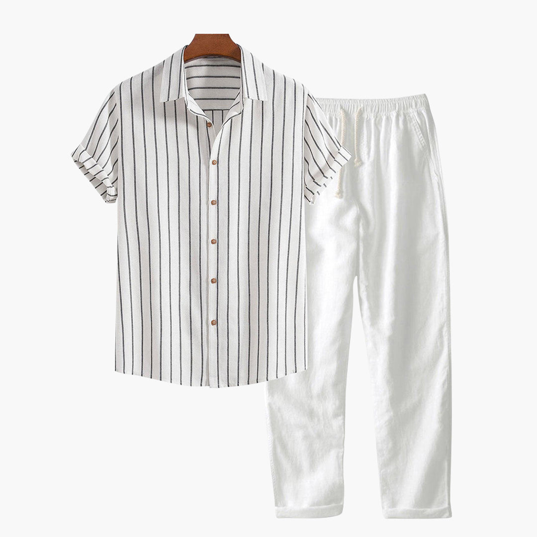 Gabriel — Conjunto Camisa Rayas y Pantalón