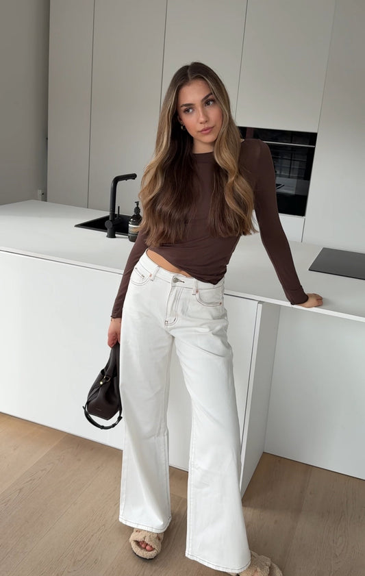 Olivia — Vaquero Wide Leg Blanco