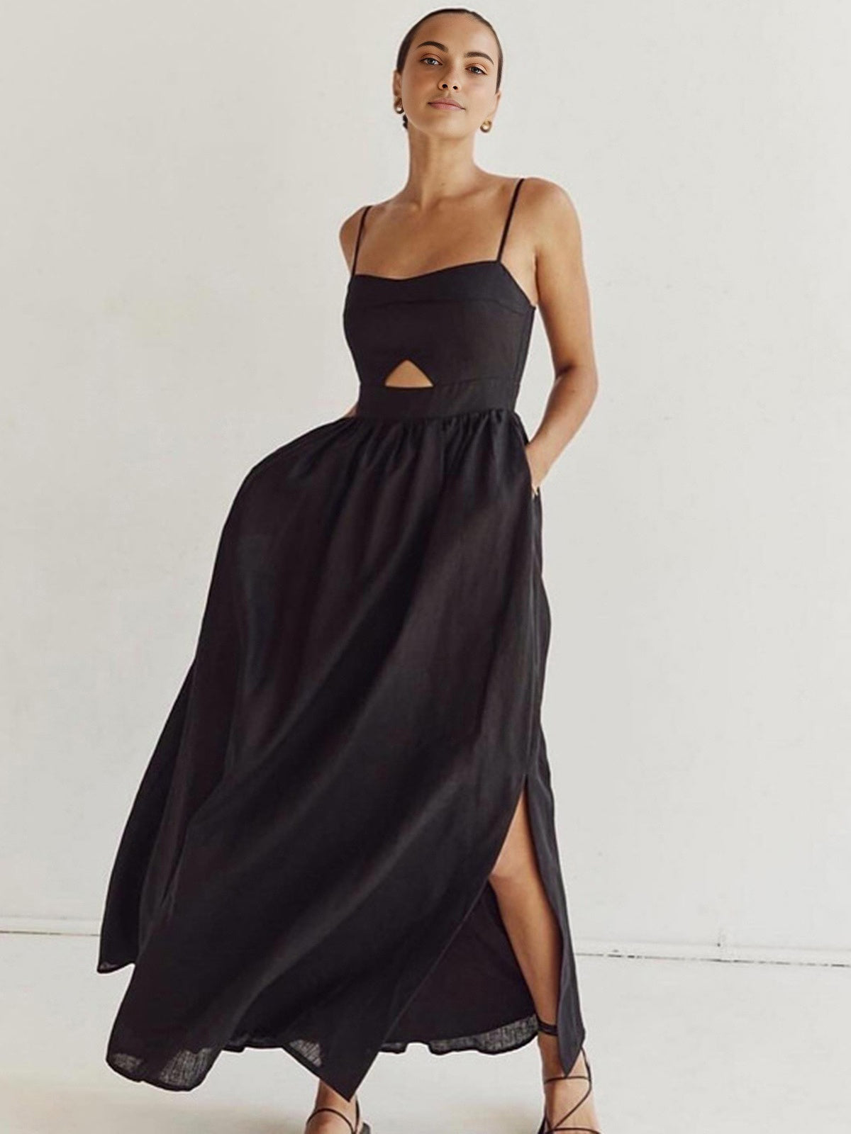 María — Vestido Largo Escote Corazón