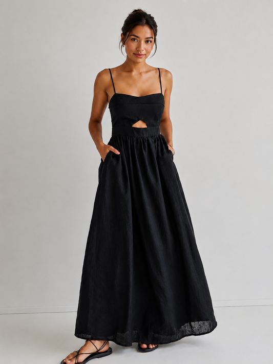 María — Vestido Largo Escote Corazón