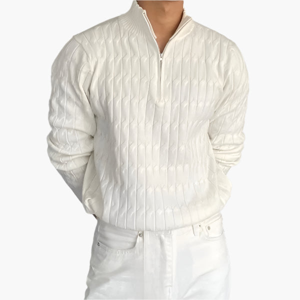 Pedro — Jersey Cuello Alto Media Cremallera