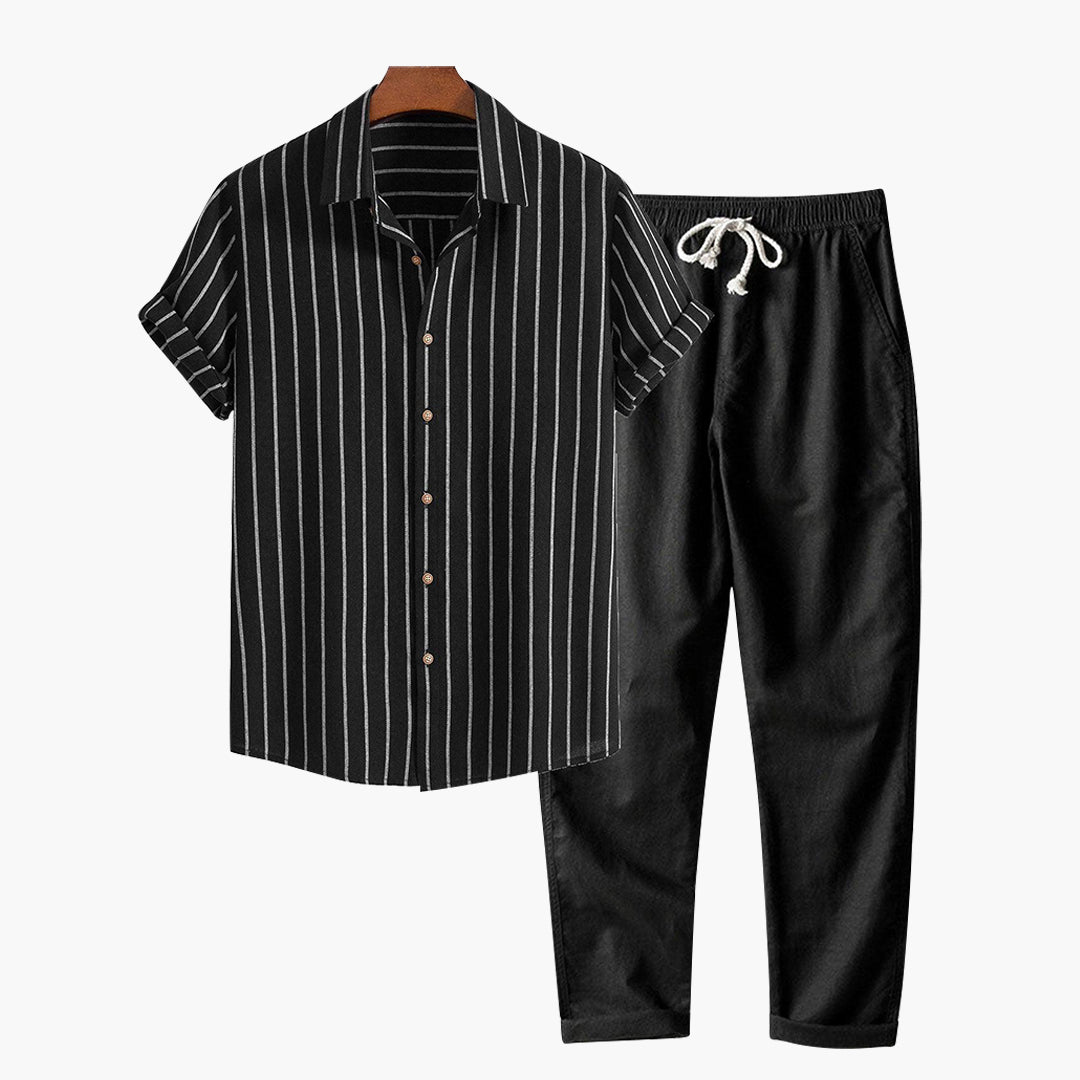 Gabriel — Conjunto Camisa Rayas y Pantalón