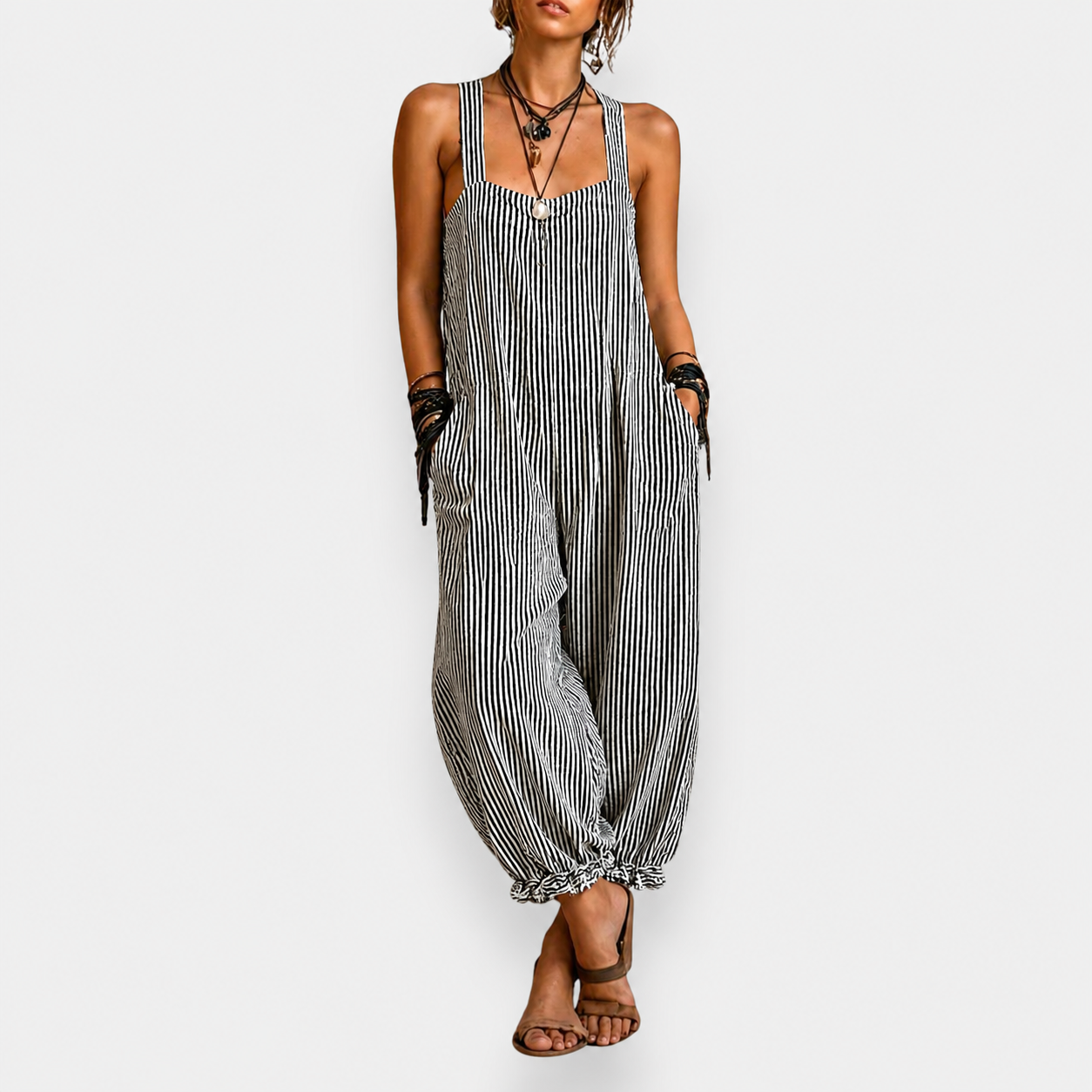 Elena — Mono Bohemio de Rayas