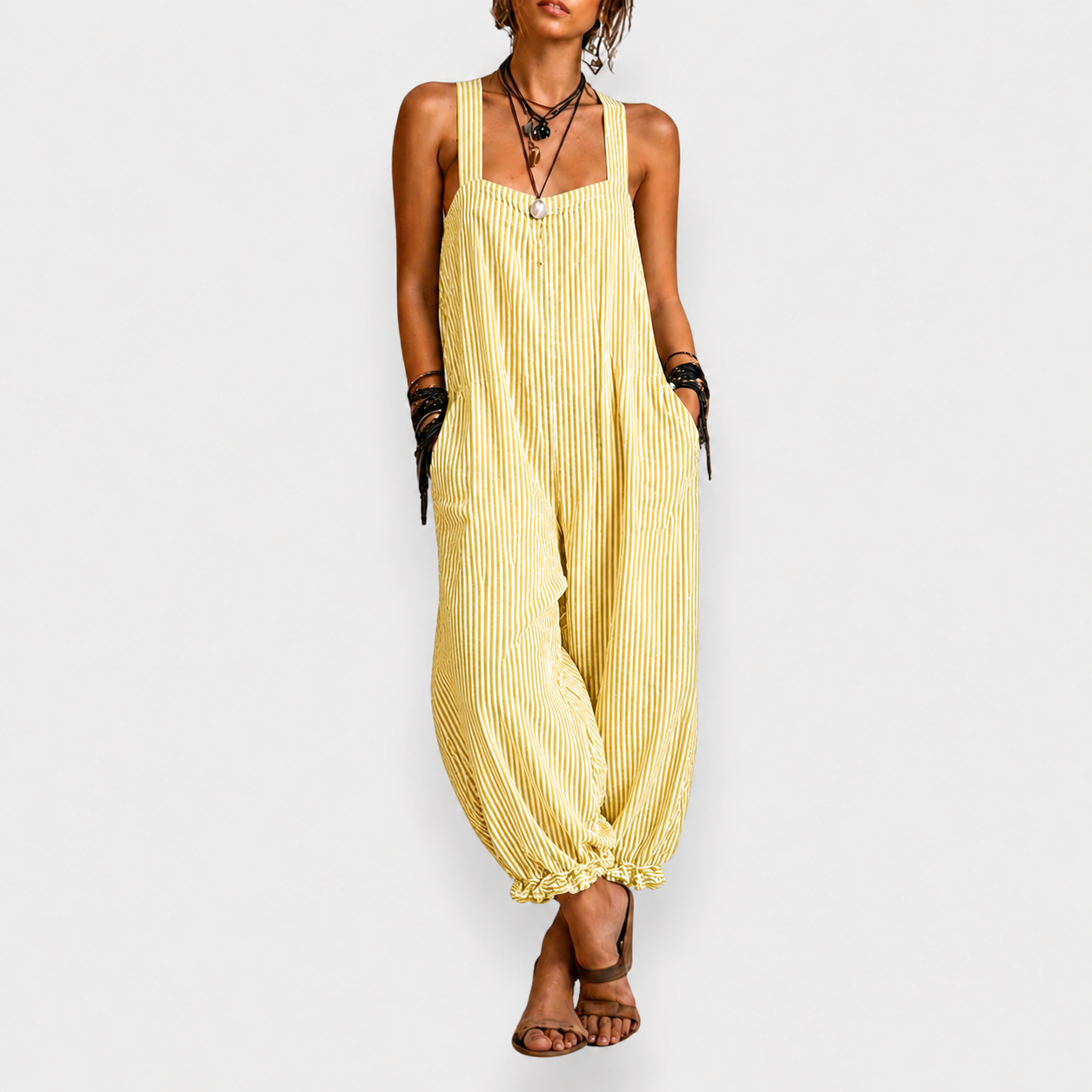 Elena — Mono Bohemio de Rayas