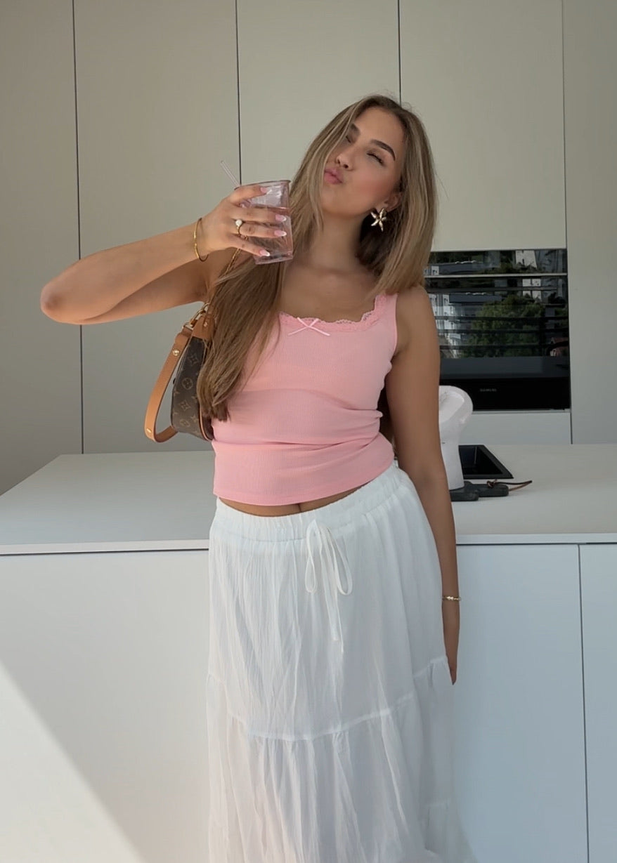 Sara — Top Encaje Rosa