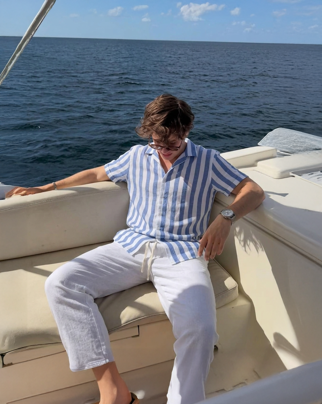 Alejandro — Conjunto Camisa Rayas y Pantalón