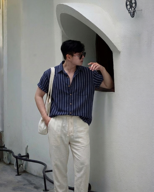 Gabriel — Conjunto Camisa Rayas y Pantalón