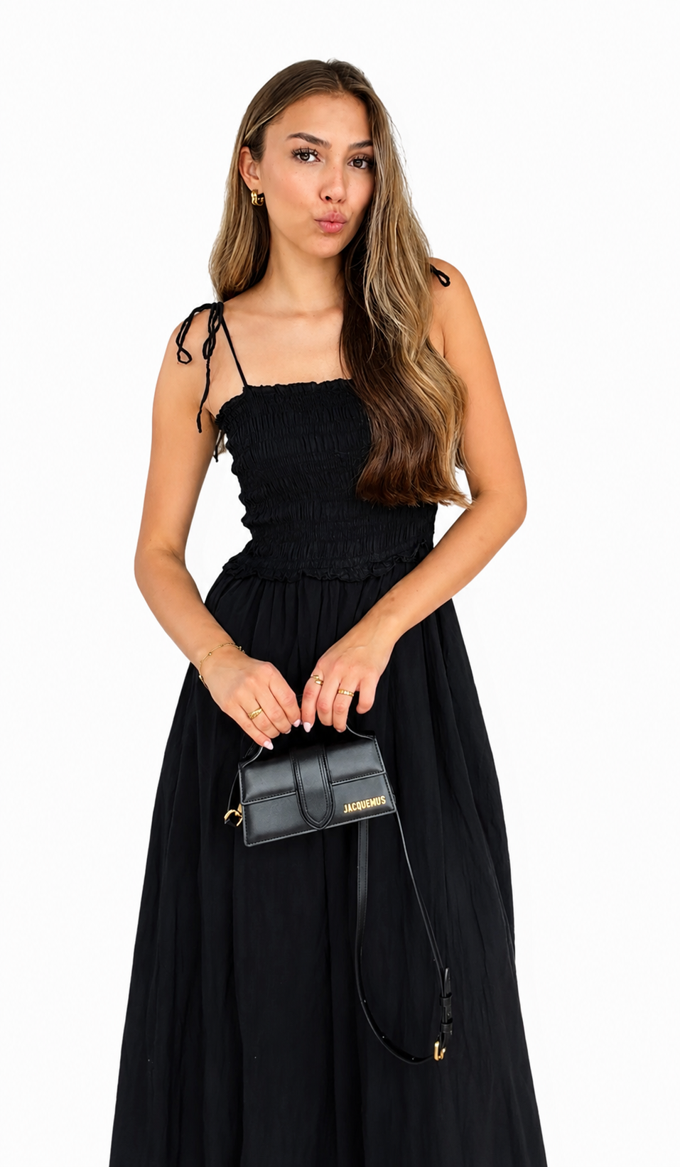 Valeria — Vestido Midi Fruncido