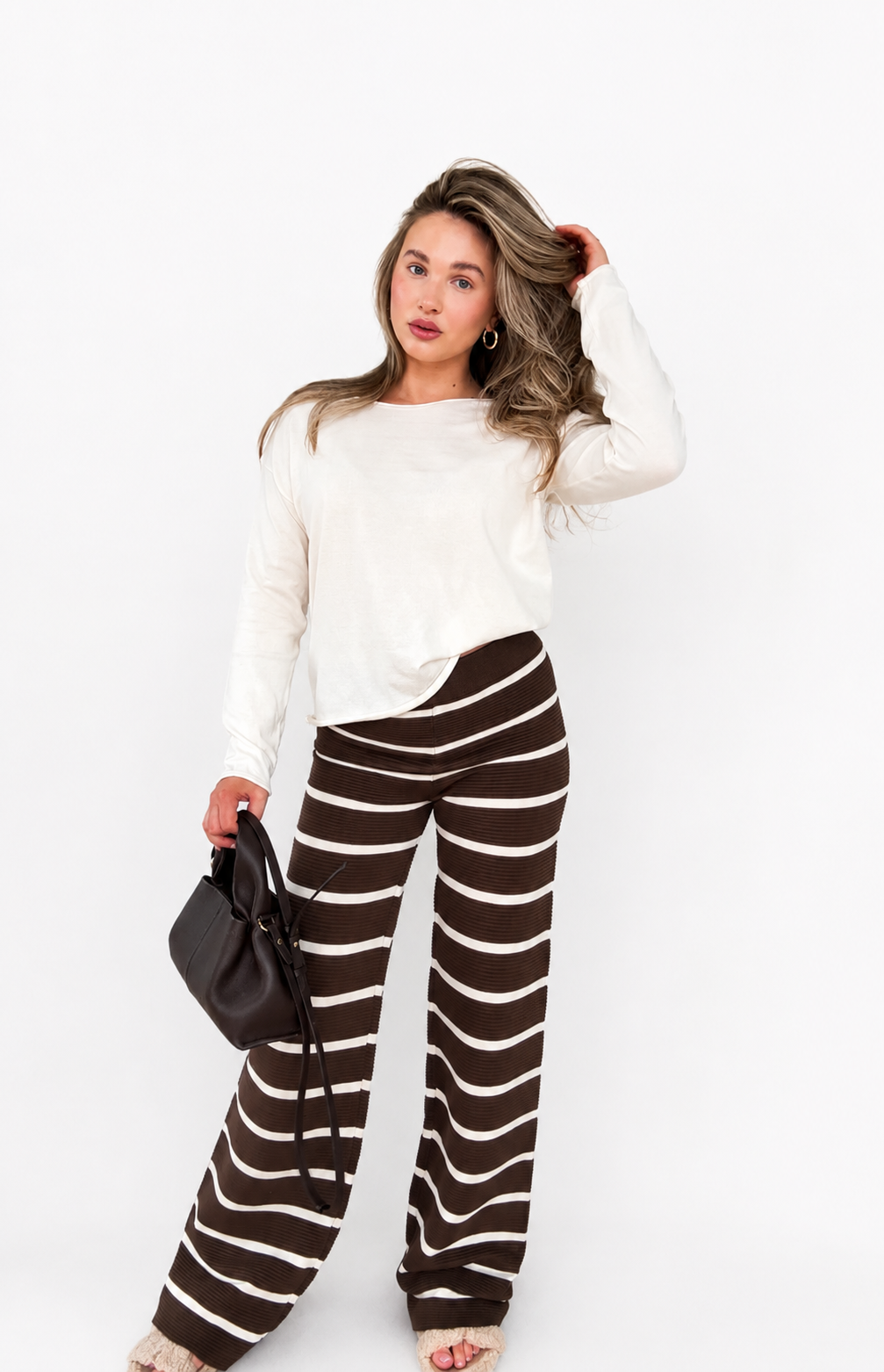 Beatriz — Pantalón Rayas Wide Leg