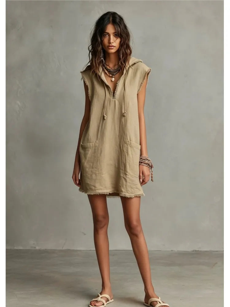 Roxy — Vestido Mini con Capucha