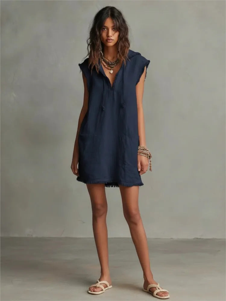 Roxy — Vestido Mini con Capucha