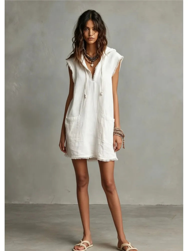 Roxy — Vestido Mini con Capucha