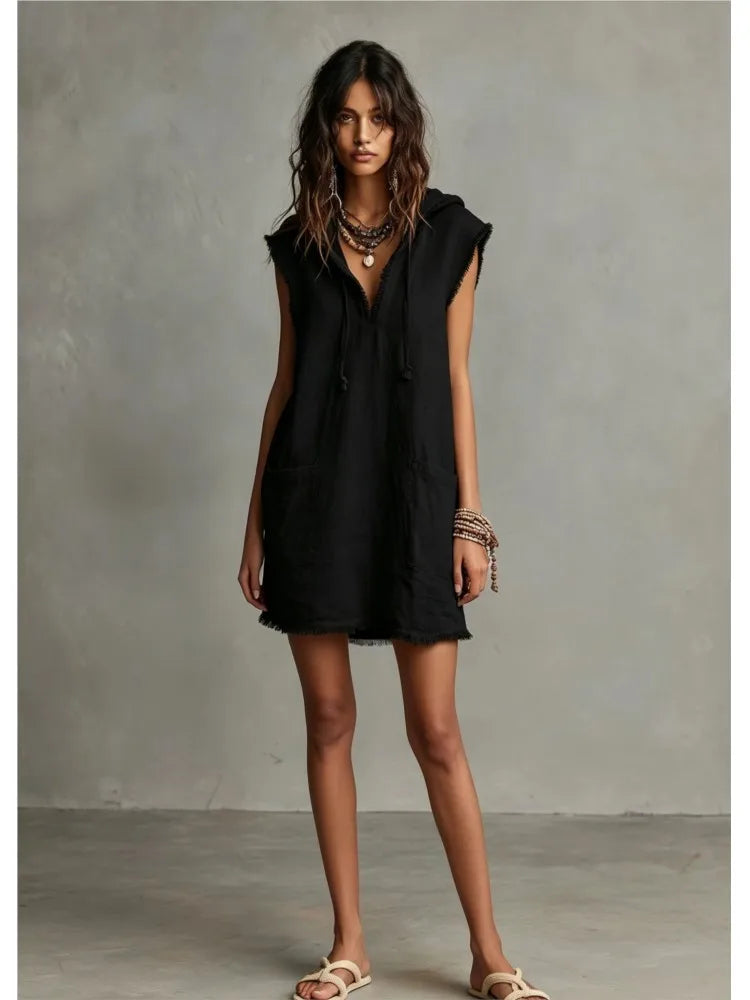 Roxy — Vestido Mini con Capucha