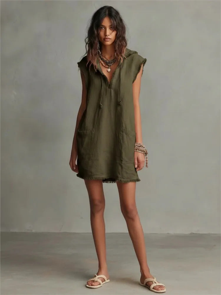 Roxy — Vestido Mini con Capucha