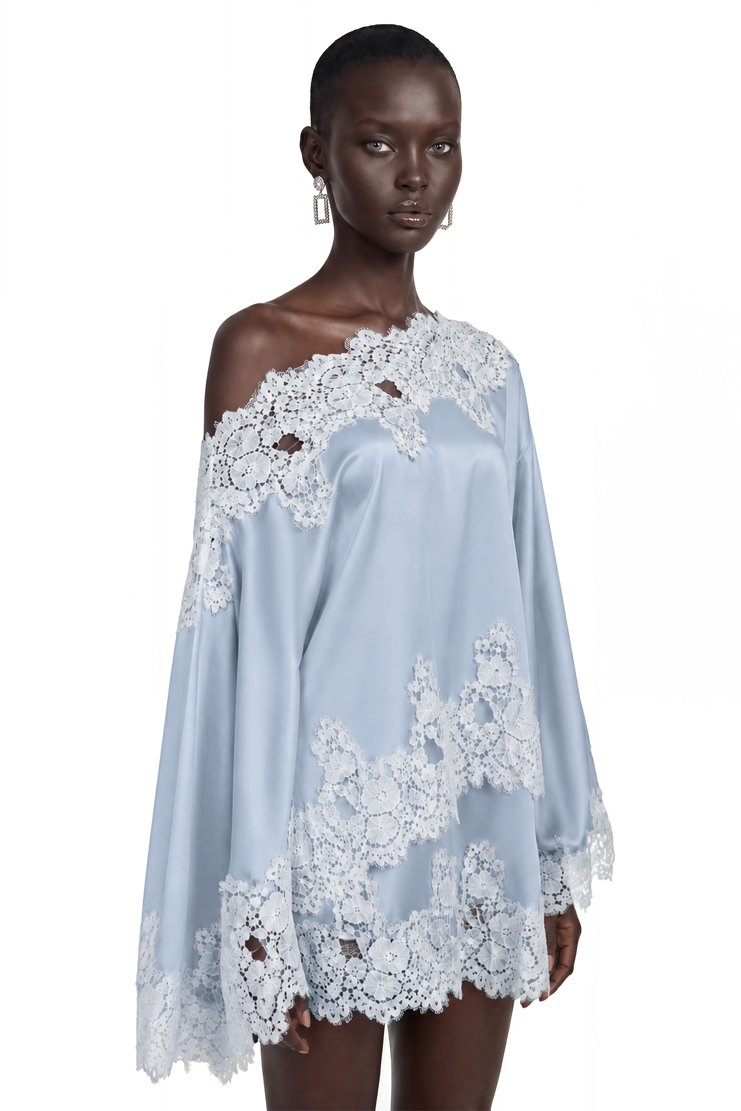 Aurora — Vestido Mini Encaje Asimétrico