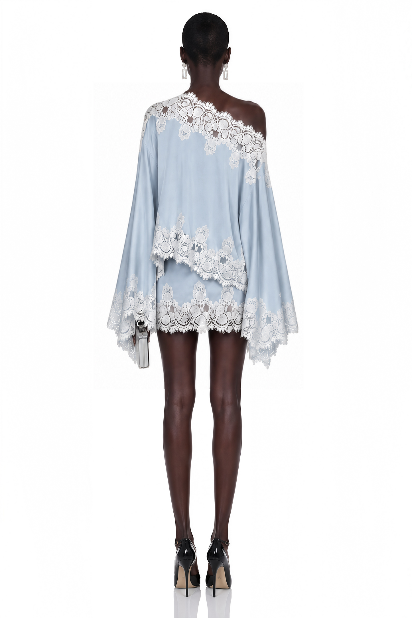 Aurora — Vestido Mini Encaje Asimétrico
