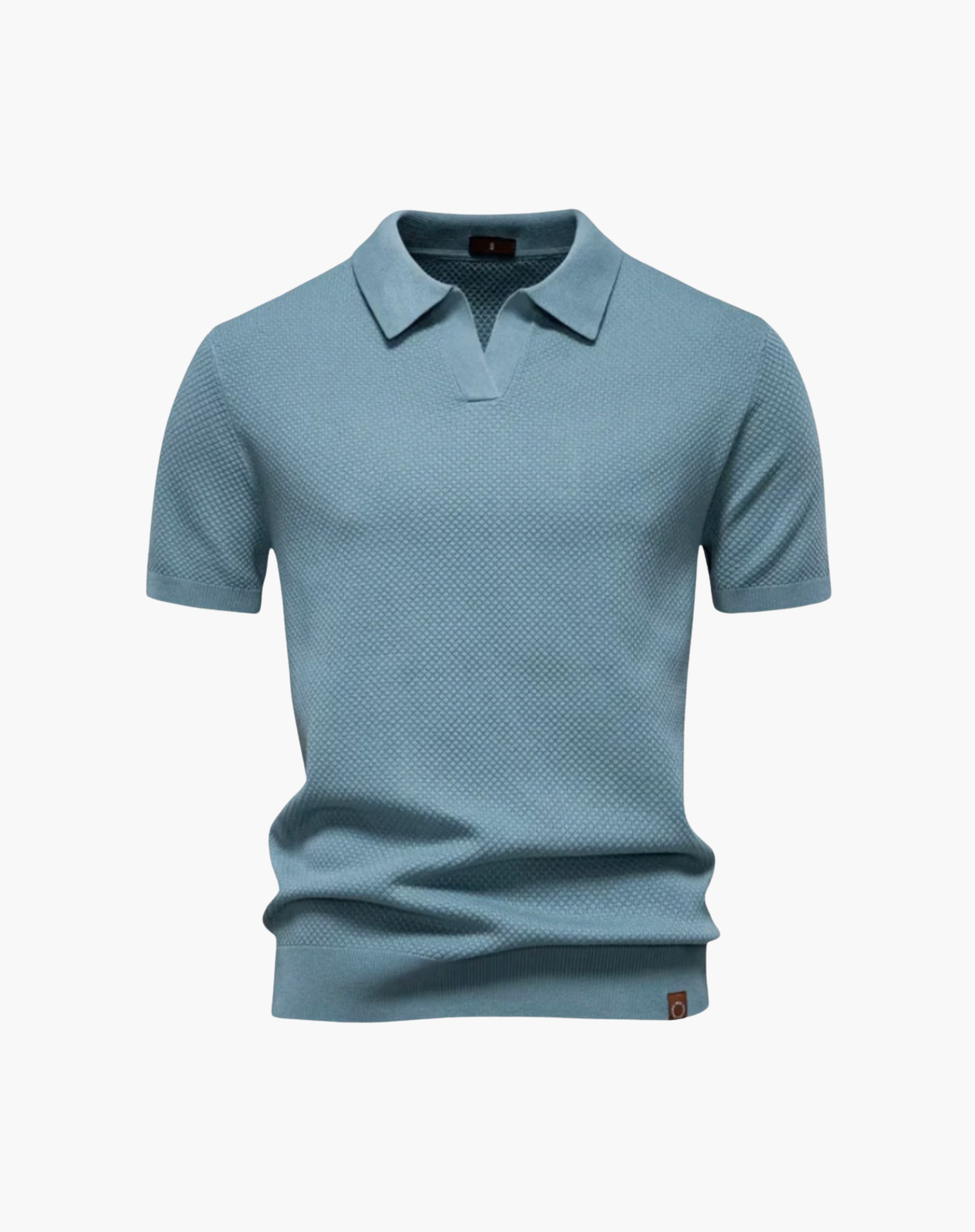 Leo — Polo Textura Cuello Pico