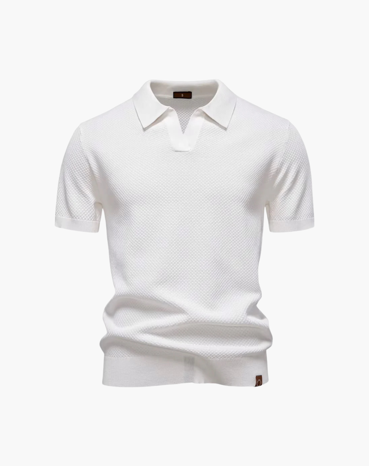 Leo — Polo Textura Cuello Pico