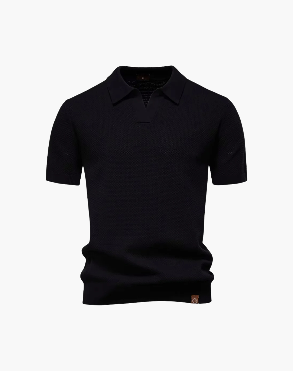 Leo — Polo Textura Cuello Pico