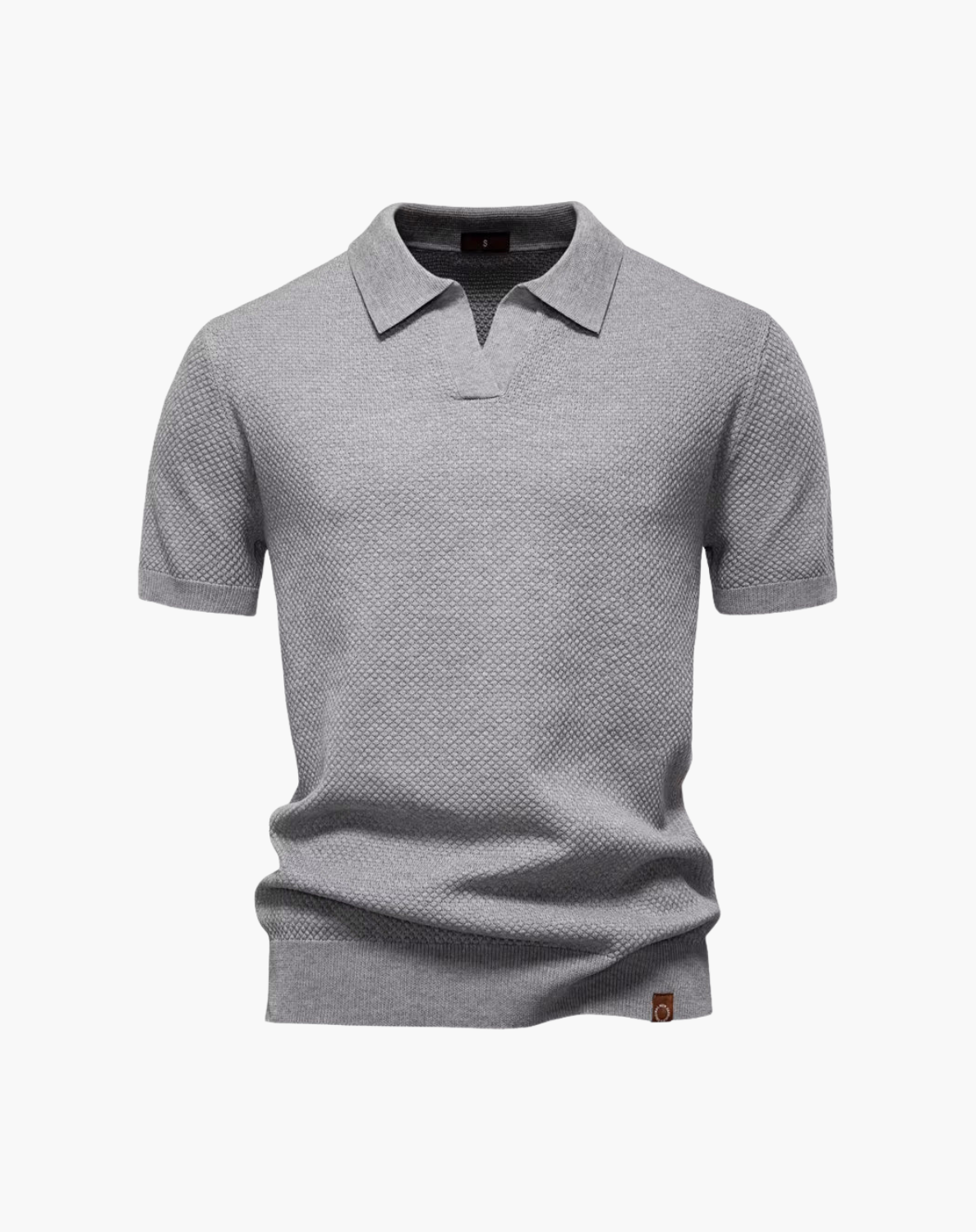 Leo — Polo Textura Cuello Pico
