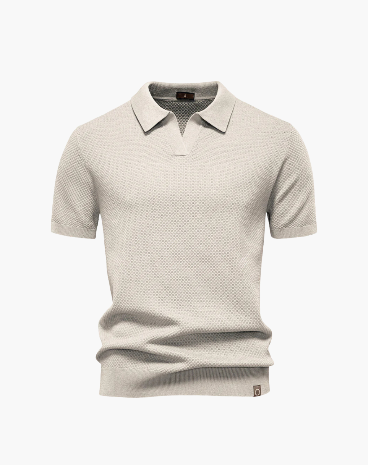 Leo — Polo Textura Cuello Pico