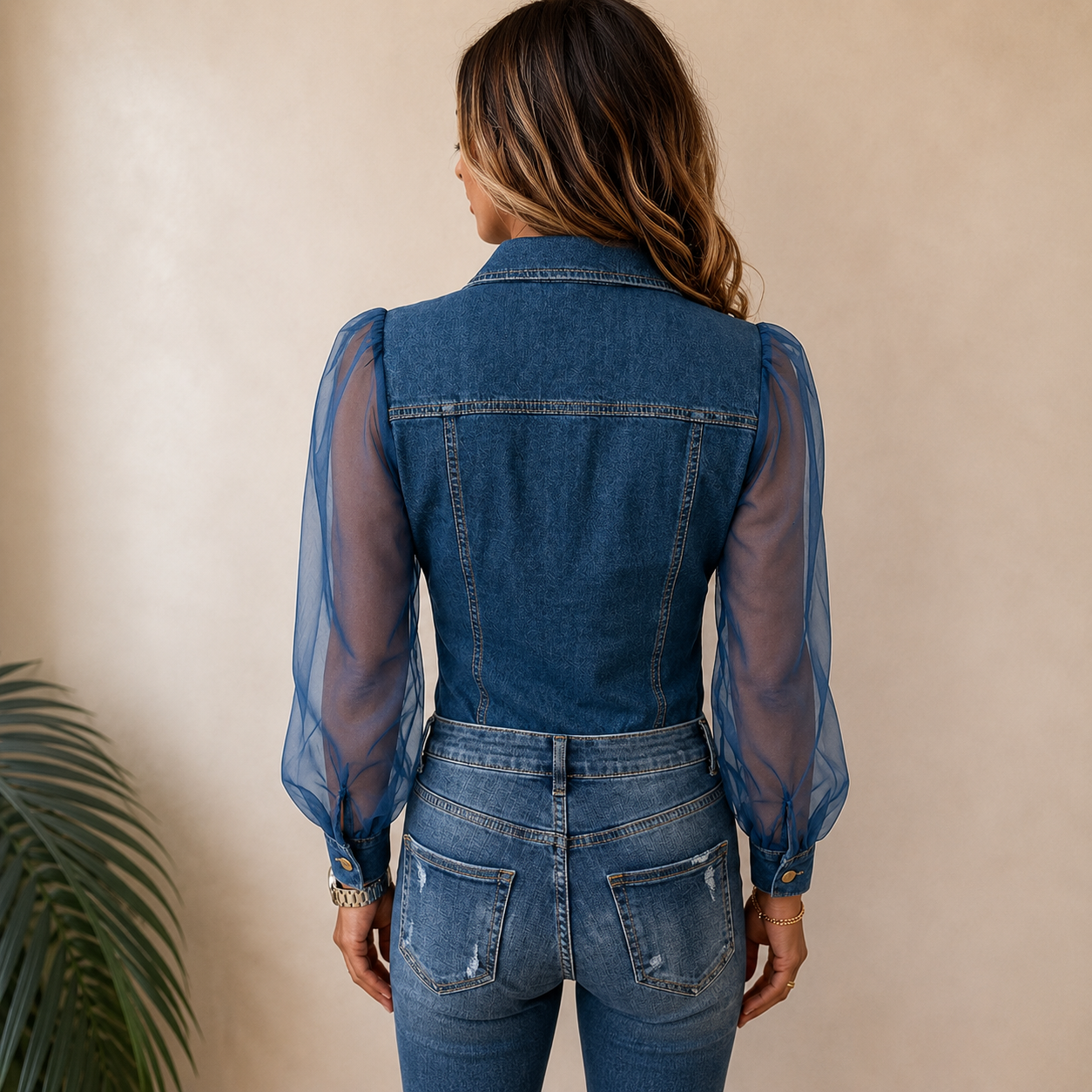 Justine — Blusa Efecto Vaquero