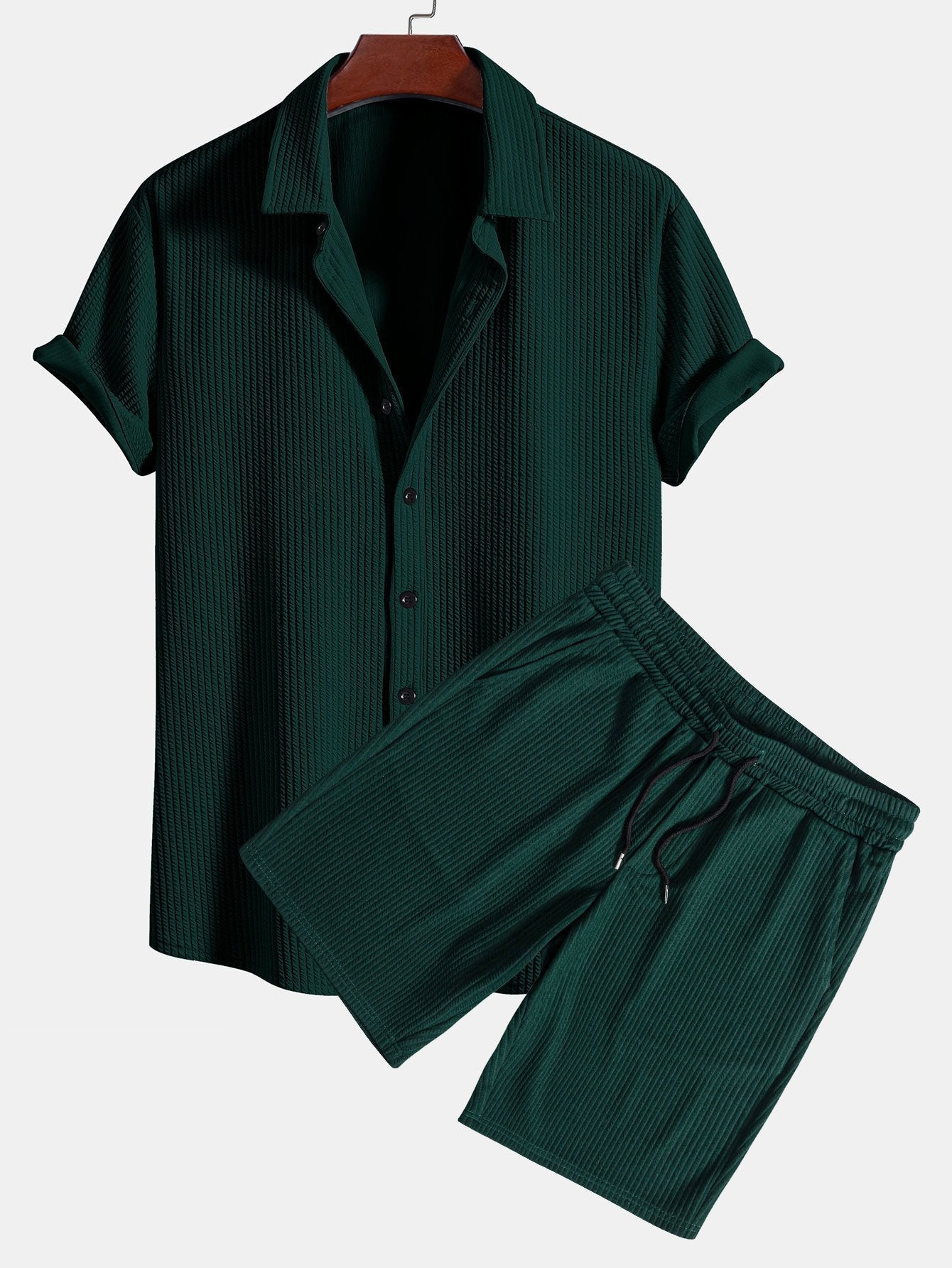 Joel — Conjunto Camisa y Short Textura Canalé