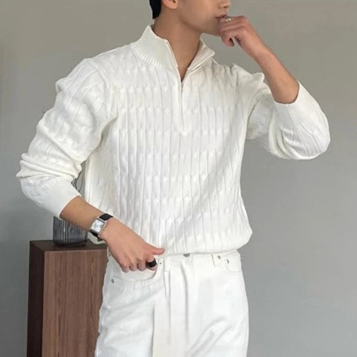 Pedro — Jersey Cuello Alto Media Cremallera