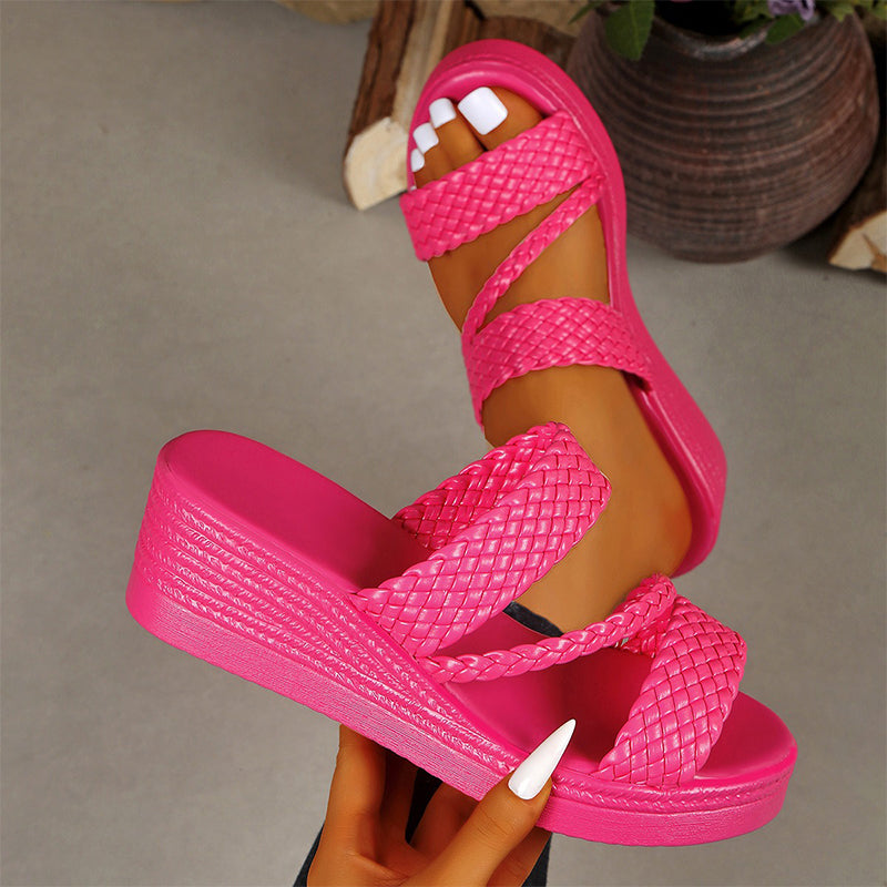 Paula — Sandalias Cuña Trenzada