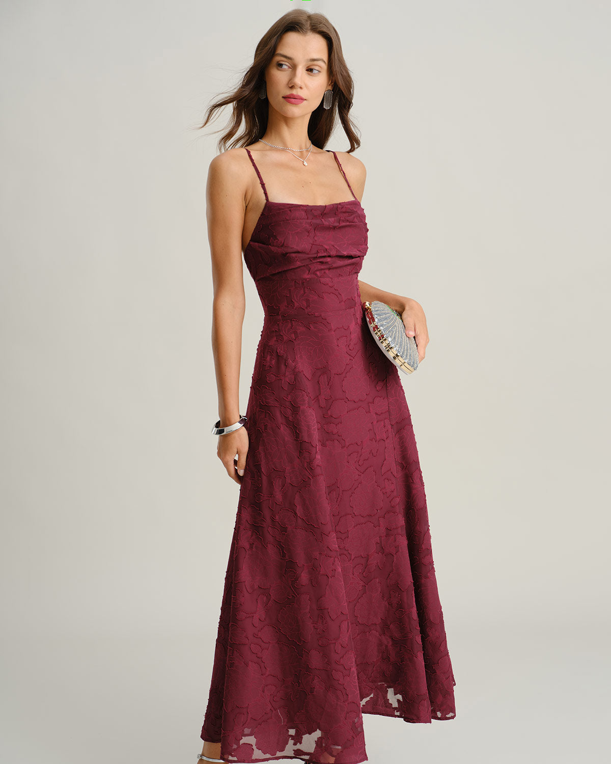 Evelyn — Vestido Maxi Espalda Cruzada